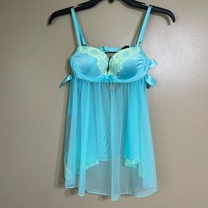 Victoria’s Secret Blue Lace push-up teddy